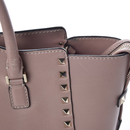 Valentino Garavani Vitello Small Rockstud Double Handle Tote Poudre 12 of 26