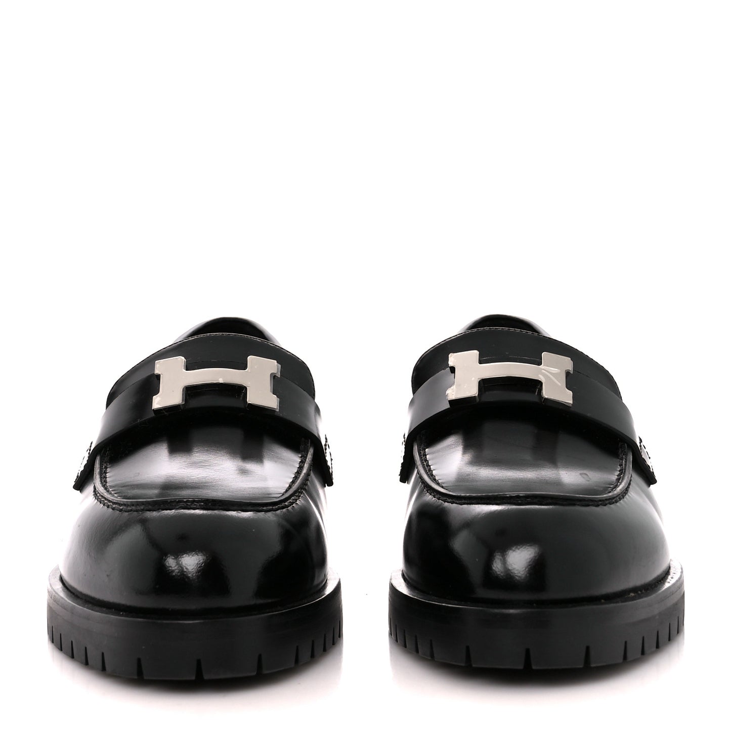 Calfskin Womens Faubourg Loafers 37 Black