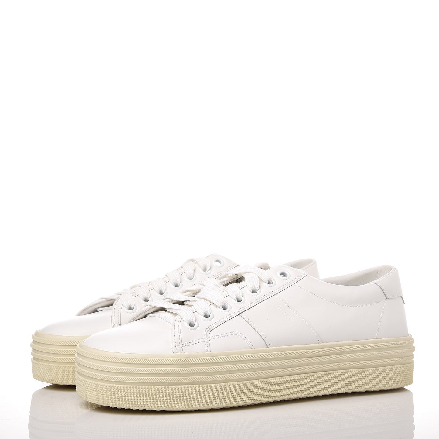 Calfskin Court Sneakers 37 White
