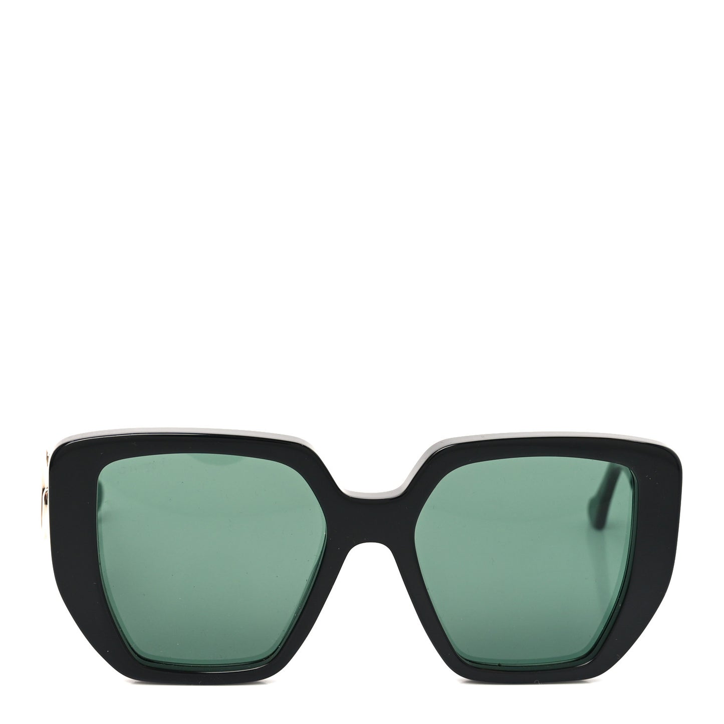 Acetate Square Frame Sunglasses GG0956S Green Black