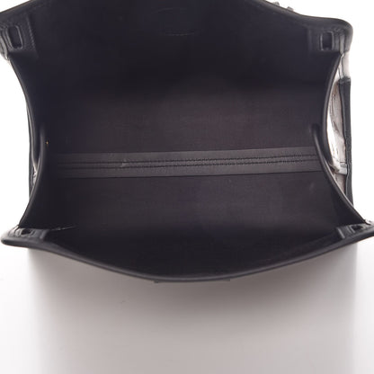 Fendi Glazed Fabric Vitello Century FF 1974 Stamp Patch Mini Peekaboo Defender Cover Mogano Panna Black 5 of 10