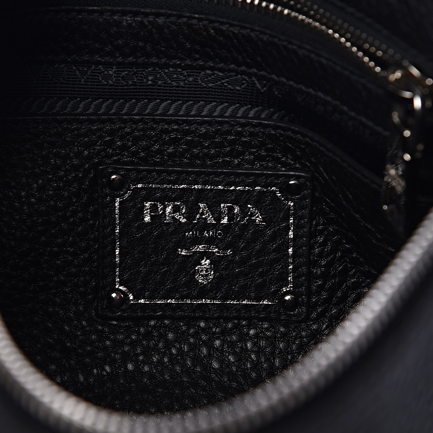 Prada Vitello Daino Crossbody Bag Black 6 of 9
