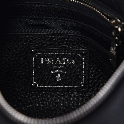 Prada Vitello Daino Crossbody Bag Black 6 of 9