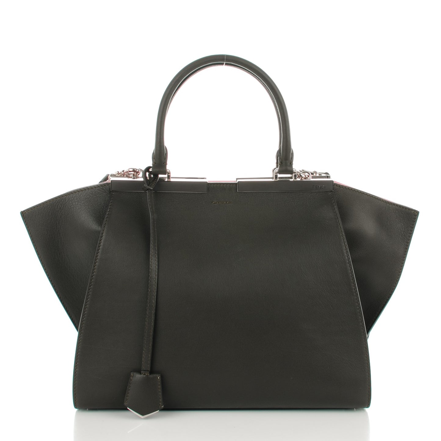 Vitello Dolce Marmol Shiny Nappa Petite 3Jours Tote Verde Prato