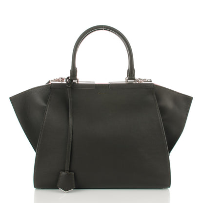 Fendi Vitello Dolce Marmol Shiny Nappa Petite 3Jours Tote Verde Prato 9 of 16