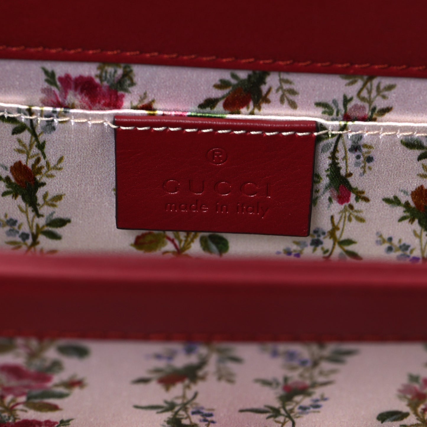 Calfskin Lisse Cornice Crystal Mini Thiara Top Handle Bag Cerise Red Gold Multicolor