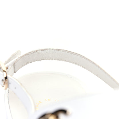 Chanel Lambskin CC Thong Sandals 37 White 15 of 20