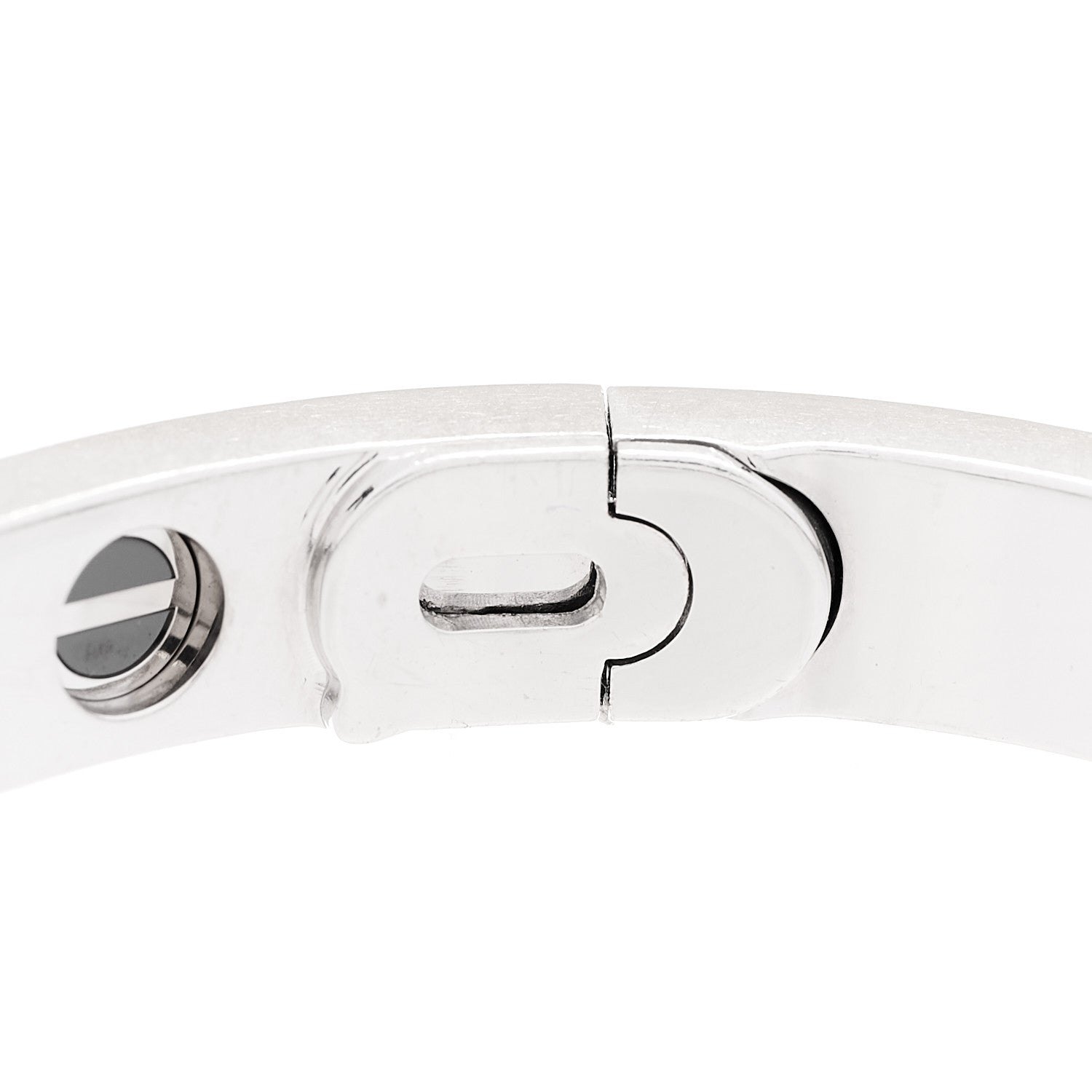 Cartier 18K White Gold Diamond Ceramic LOVE Paved Bracelet 17 8 of 9