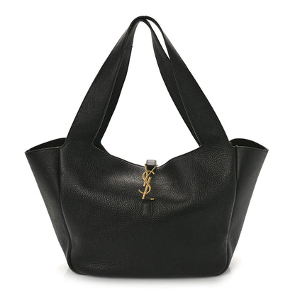 Saint Laurent Grained Deerskin Bea Tote Black 1 of 8