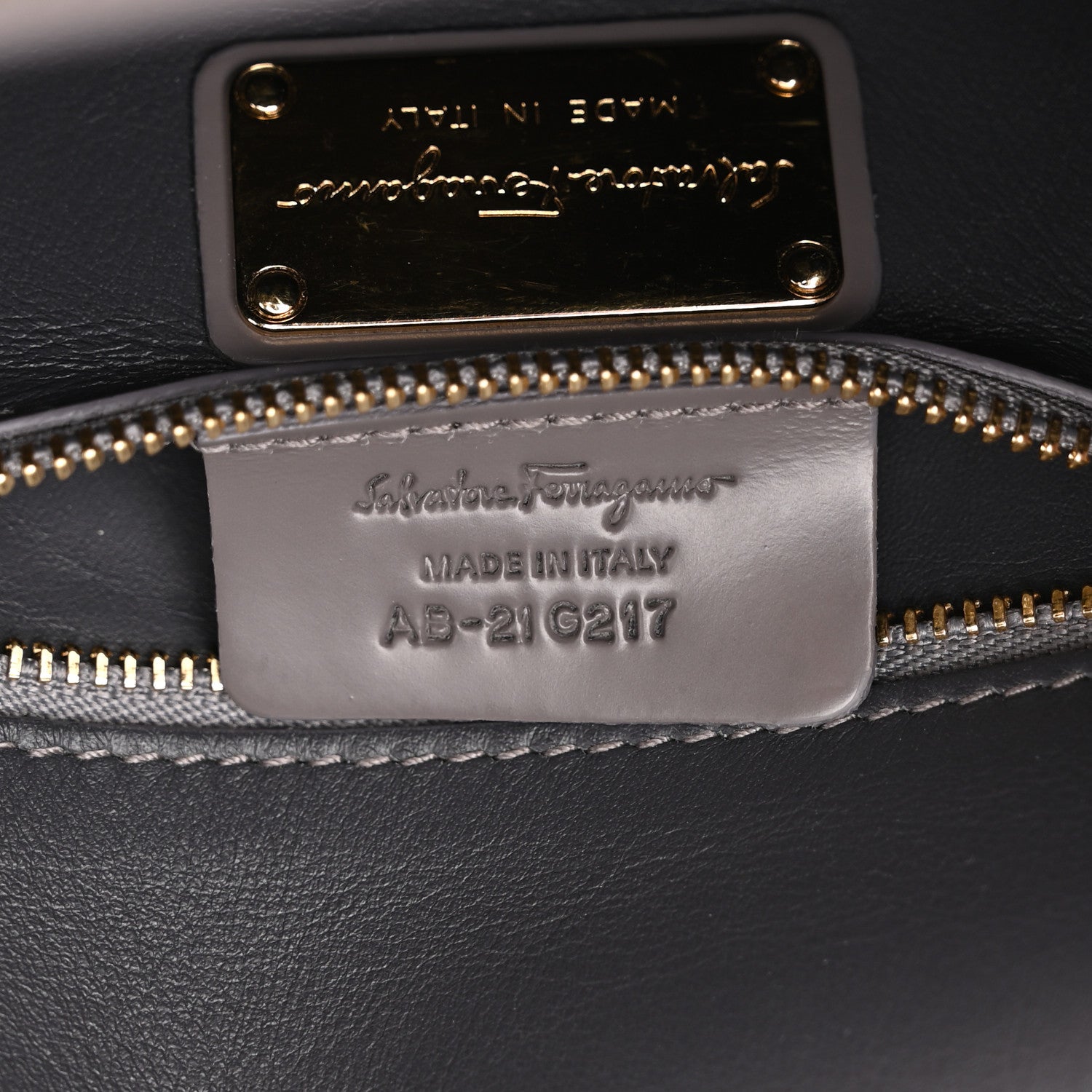 Salvatore Ferragamo Smooth Calfskin Anna Shoulder Bag Urban Grey 7 of 13