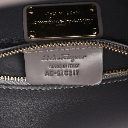 Salvatore Ferragamo Smooth Calfskin Anna Shoulder Bag Urban Grey 7 of 13