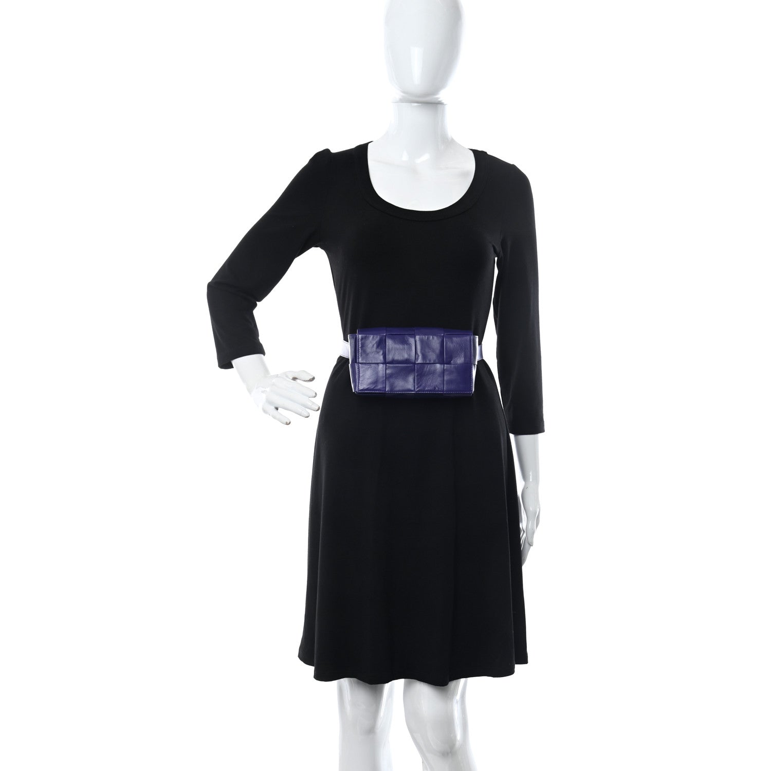 Bottega Veneta Paper Calfskin Intrecciato Cassette Belt Bag Purple 2 of 11