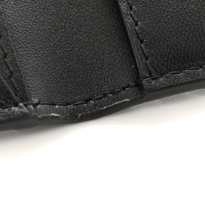 Christian Dior Supple Calfskin Cannage Caro Dandelion Card Holder Black 8 of 9