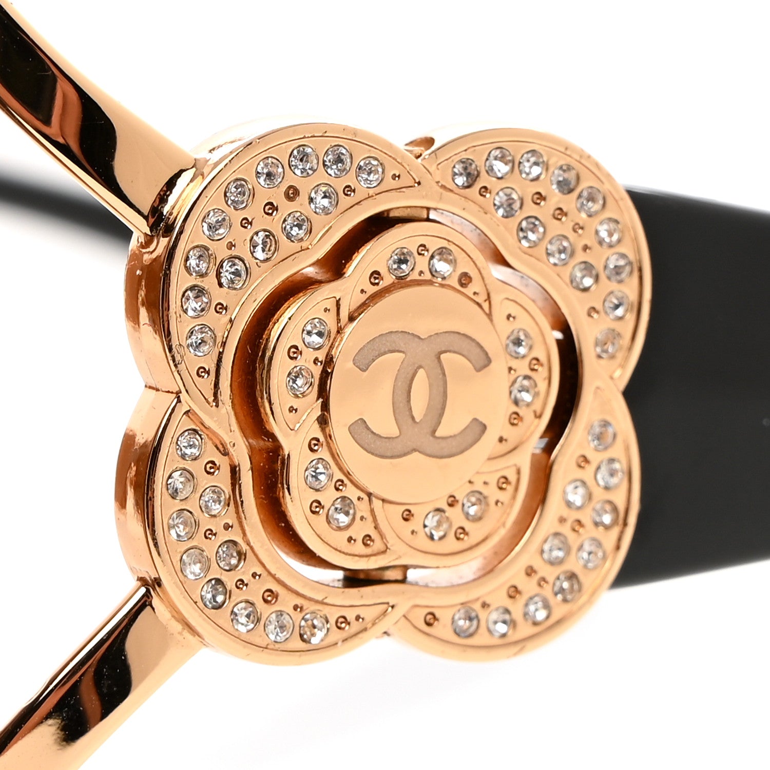 Chanel Swarovski Crystal Camellia CC Sunglasses 4164-B Bronze 7 of 8