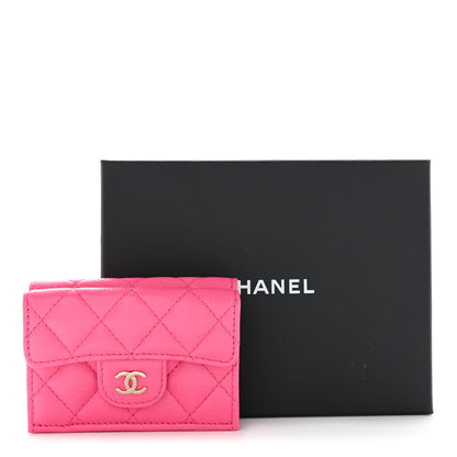 Chanel Caviar Quilted Double Flap Wallet Bright Pink 9 of 9
