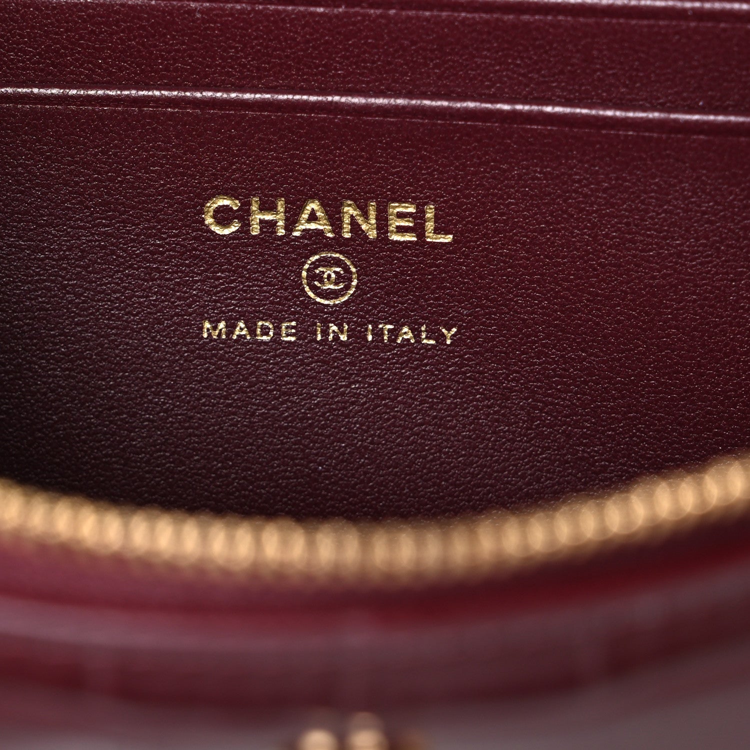 Chanel Calfskin Crocodile Embossed Crococo Exoticoco Vanity With Chain Dark Burgundy 6 of 11