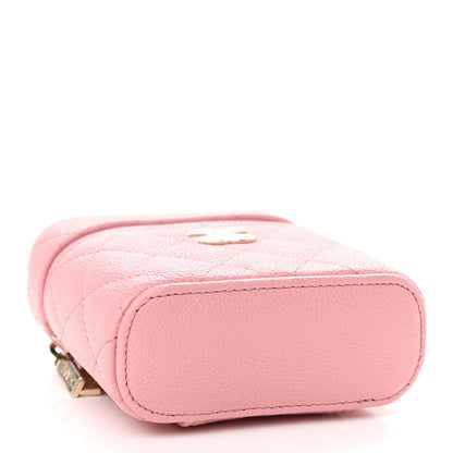 Chanel Caviar Quilted Small Handle With Care Vanity Case With Chain Pink 4 of 9