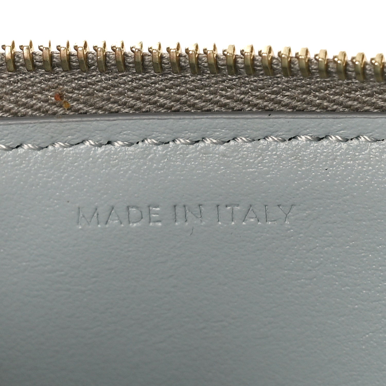 Celine Drummed Calfskin Medium Half Zip Multifunction Wallet Coin Purse Taupe 7 of 9