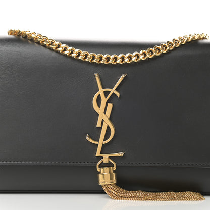 Saint Laurent Smooth Calfskin Small Classic Monogram Kate Tassel Satchel Black 8 of 12