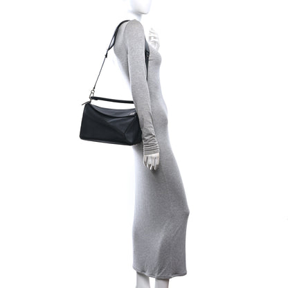 Loewe Calfskin Medium Puzzle Bag Black 2 of 9
