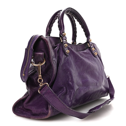 Balenciaga Agneau Giant 12 Rose Gold Hardware City Dark Violet 4 of 11