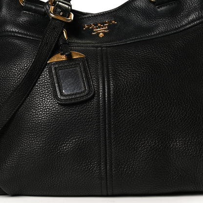 Prada Vitello Daino Top Handle Tote Black 6 of 16