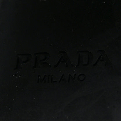 Prada Spazzolato Re-Nylon Metal Triangle Logo 110mm Ankle Boots 38 Black 6 of 6