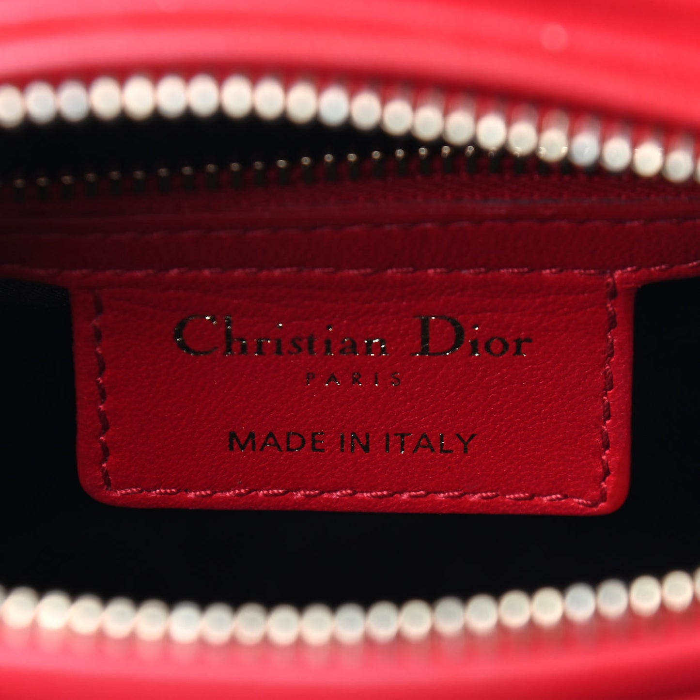 Lambskin Cannage Medium Lady Dior Red