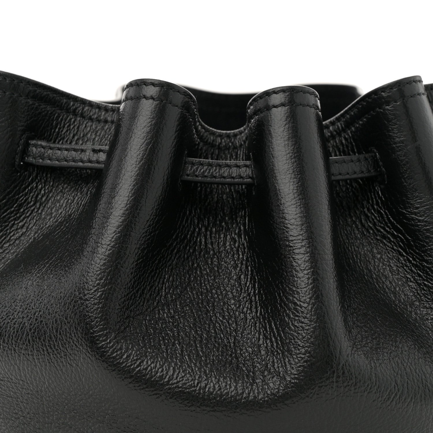 Givenchy Creased Patent Calfskin Pumpkin Bag Black 8 of 10