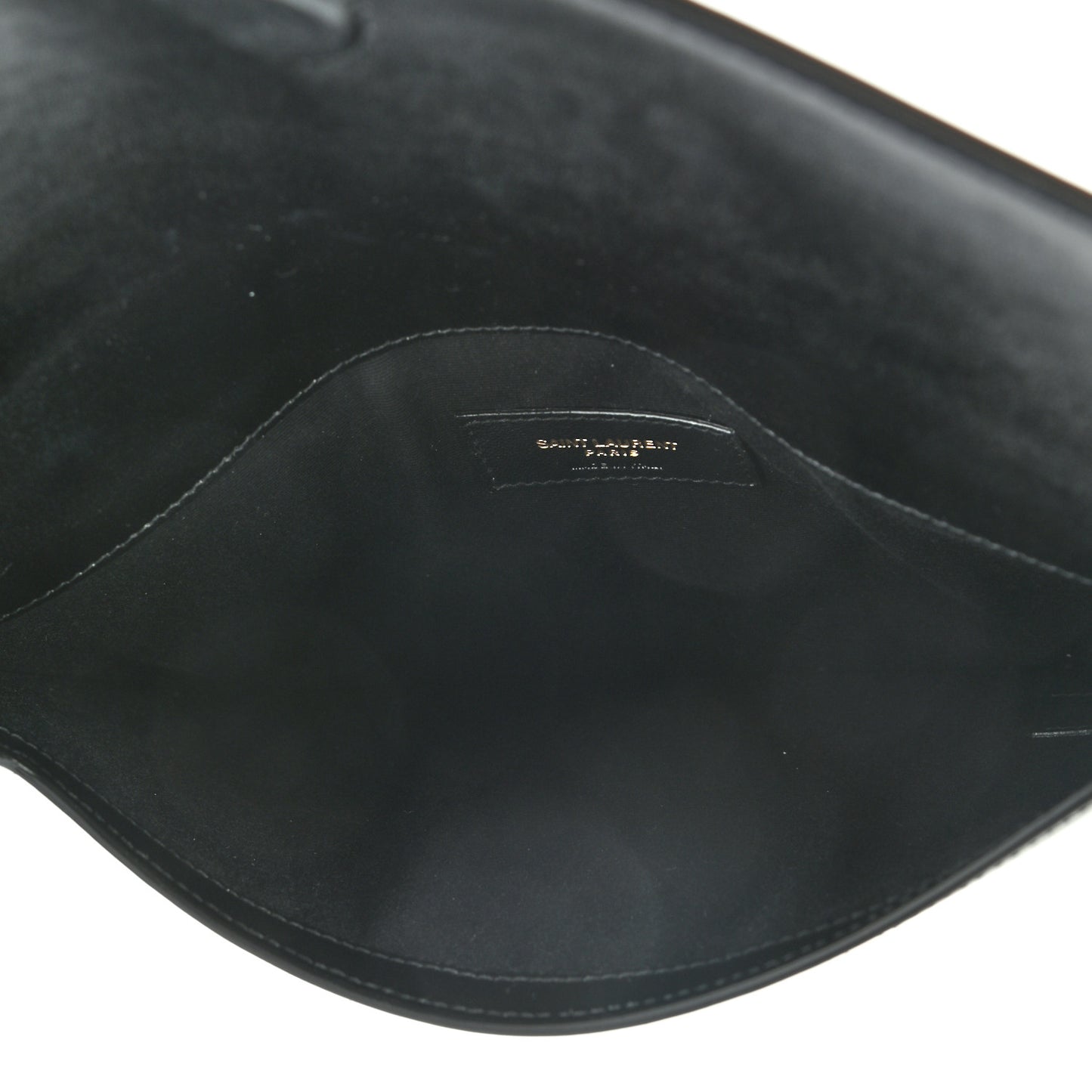 Smooth Shiny Calfskin Monogram Uptown Pouch Black