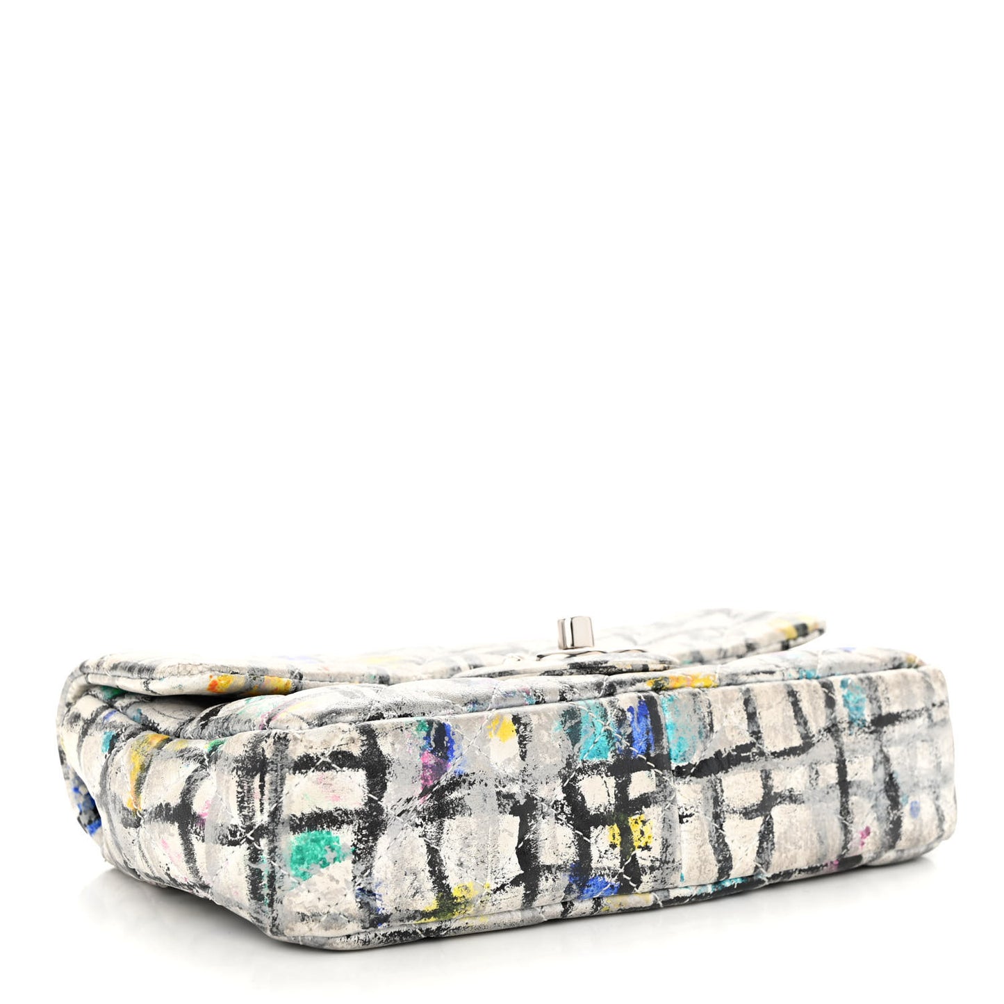 Calfskin Hand Painted Graffiti Mini Flap Multicolor