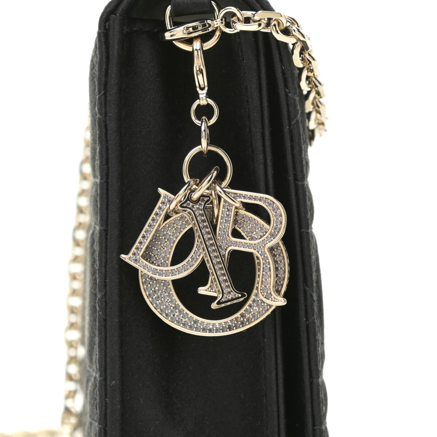 Christian Dior Satin Cannage Lady Dior Clutch Black 8 of 8