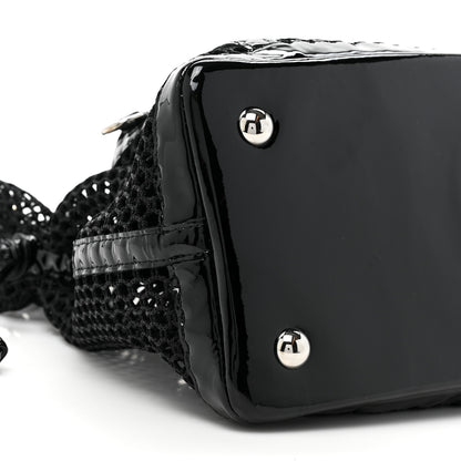 Chanel Patent Net Large La Madrague Tote Black 15 of 16
