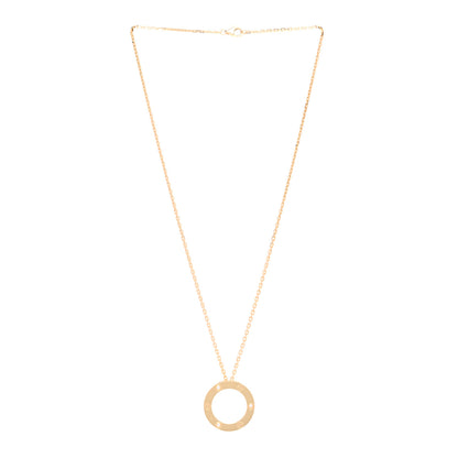 Cartier 18K Yellow Gold 3 Diamonds LOVE Pendant Necklace 3 of 7