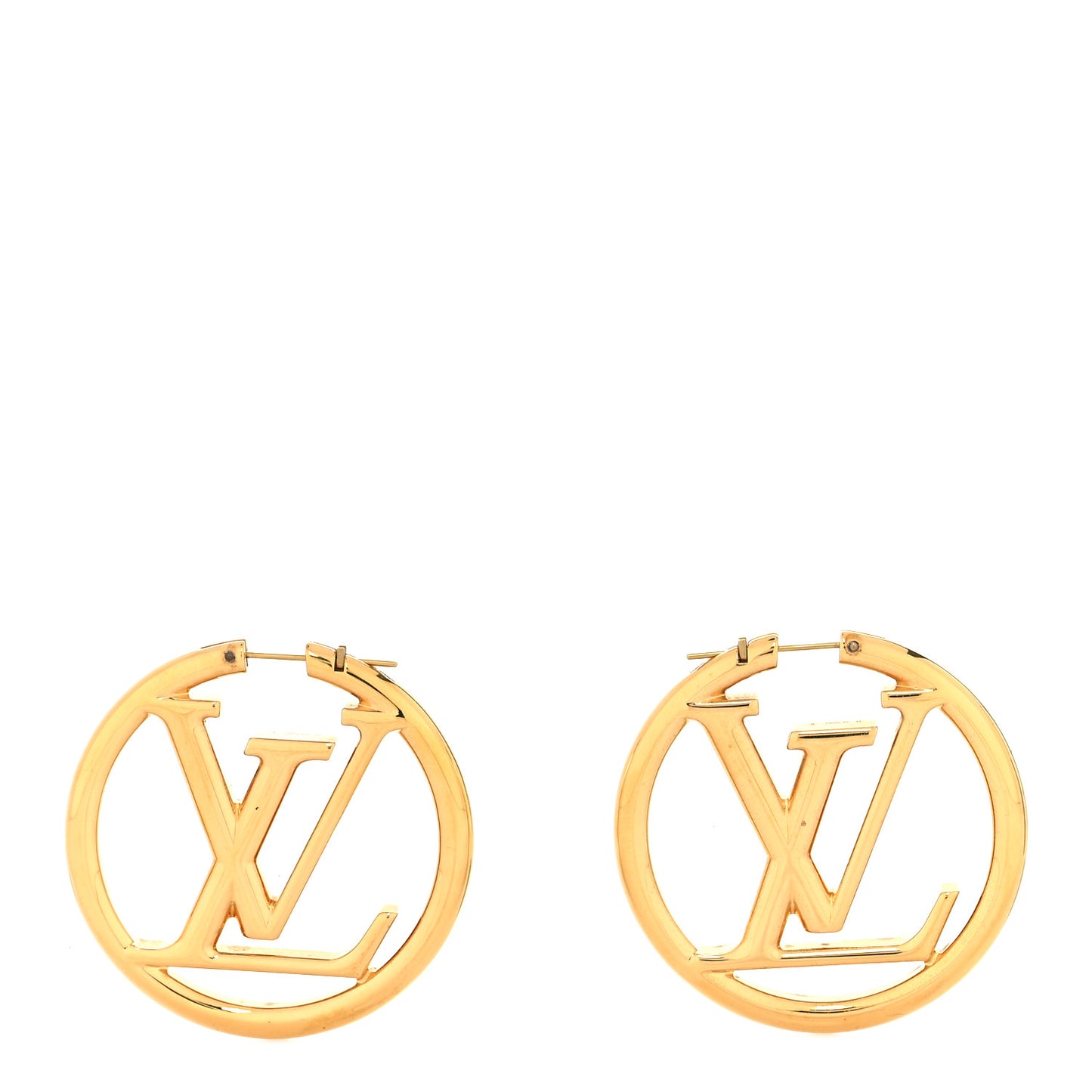 Metal Louise Hoop Earrings Gold