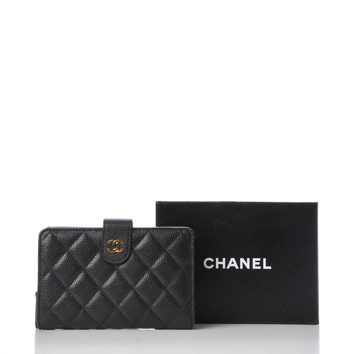 Chanel Caviar Quilted Zipped Pocket Wallet Black 9 of 9