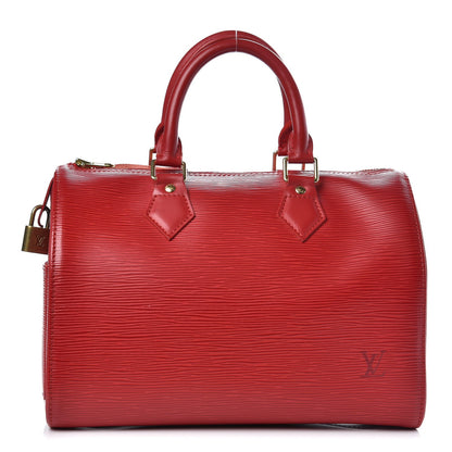 Louis Vuitton Epi Speedy 25 Castillan Red 1 of 9