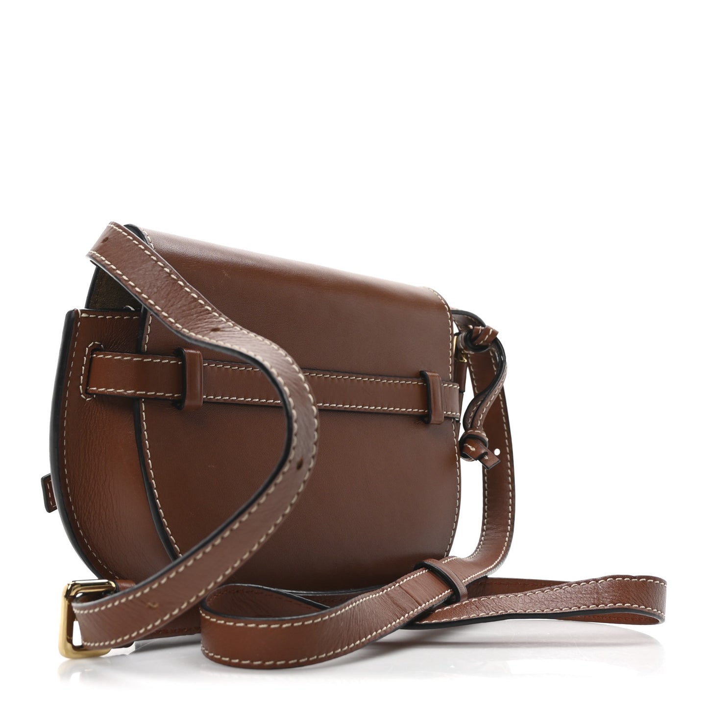 Calfskin Mini Gate Belt Bag Tan
