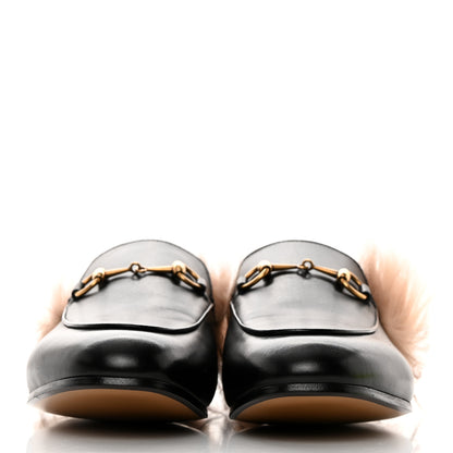 Gucci Calfskin Fur Womens Princetown Slippers 39 Black 2 of 8