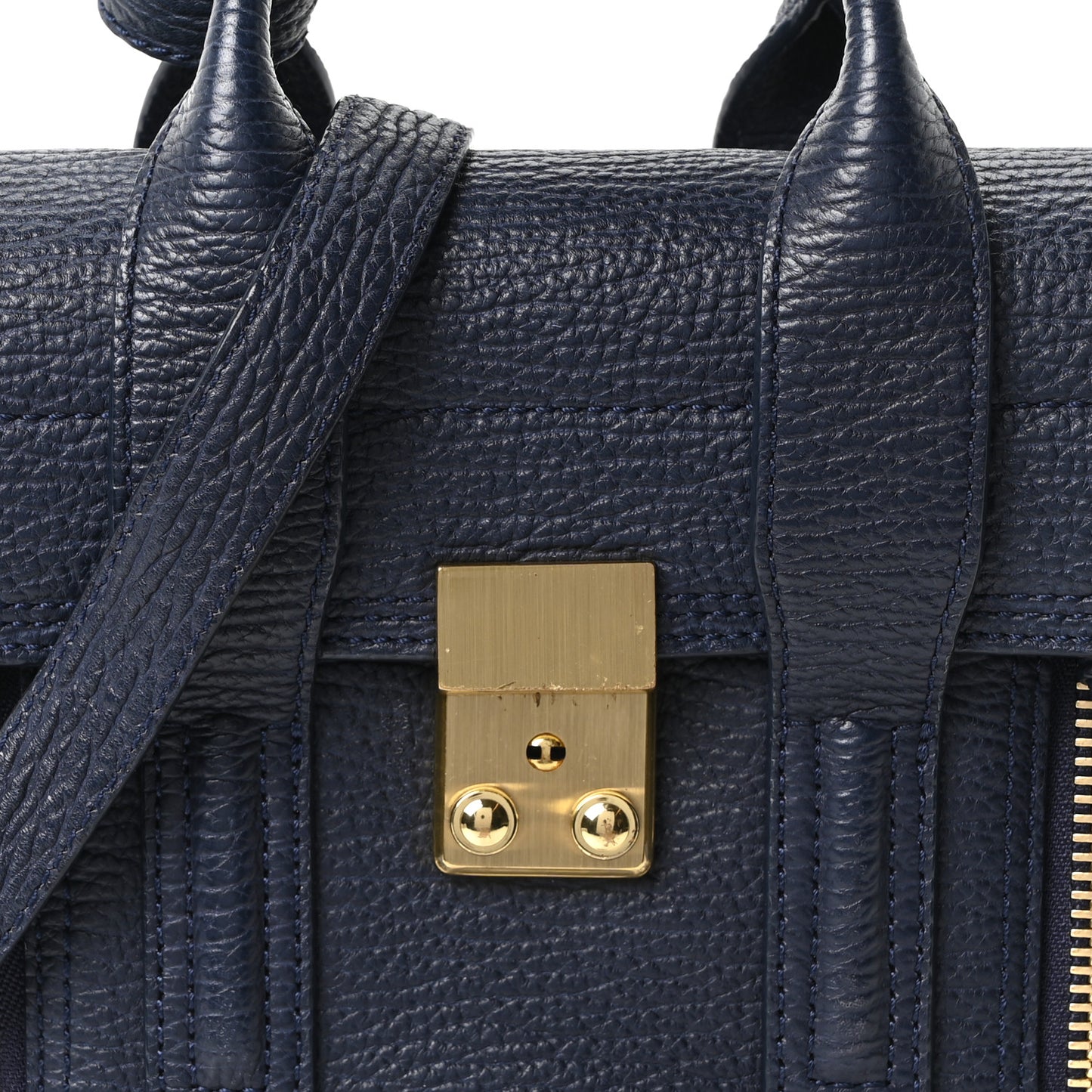 Textured Calfskin Mini Pashli Satchel Ink