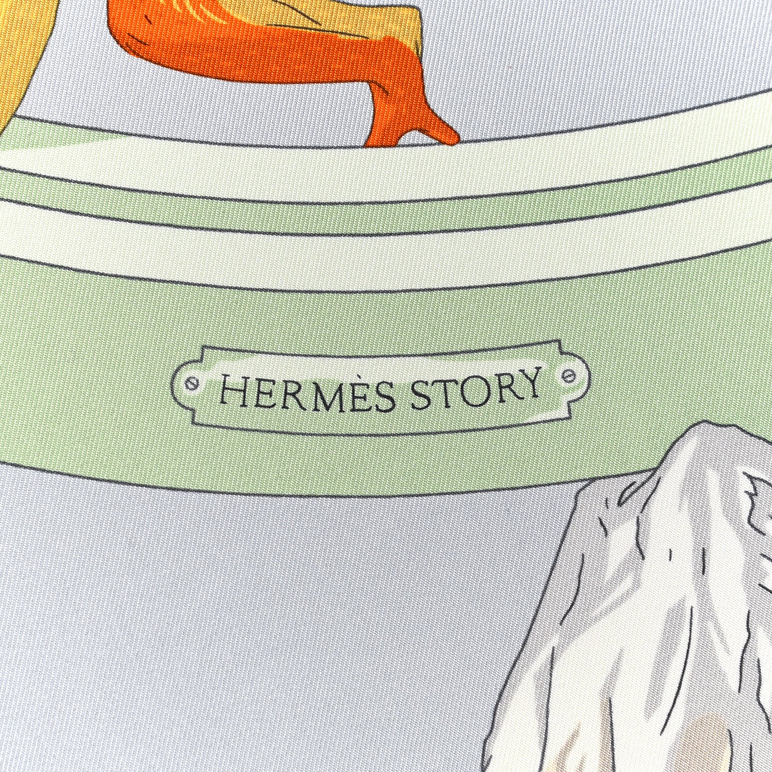 Hermes Silk Story 90 Scarf Bleu Glacier Rose Multicolor 2 of 4