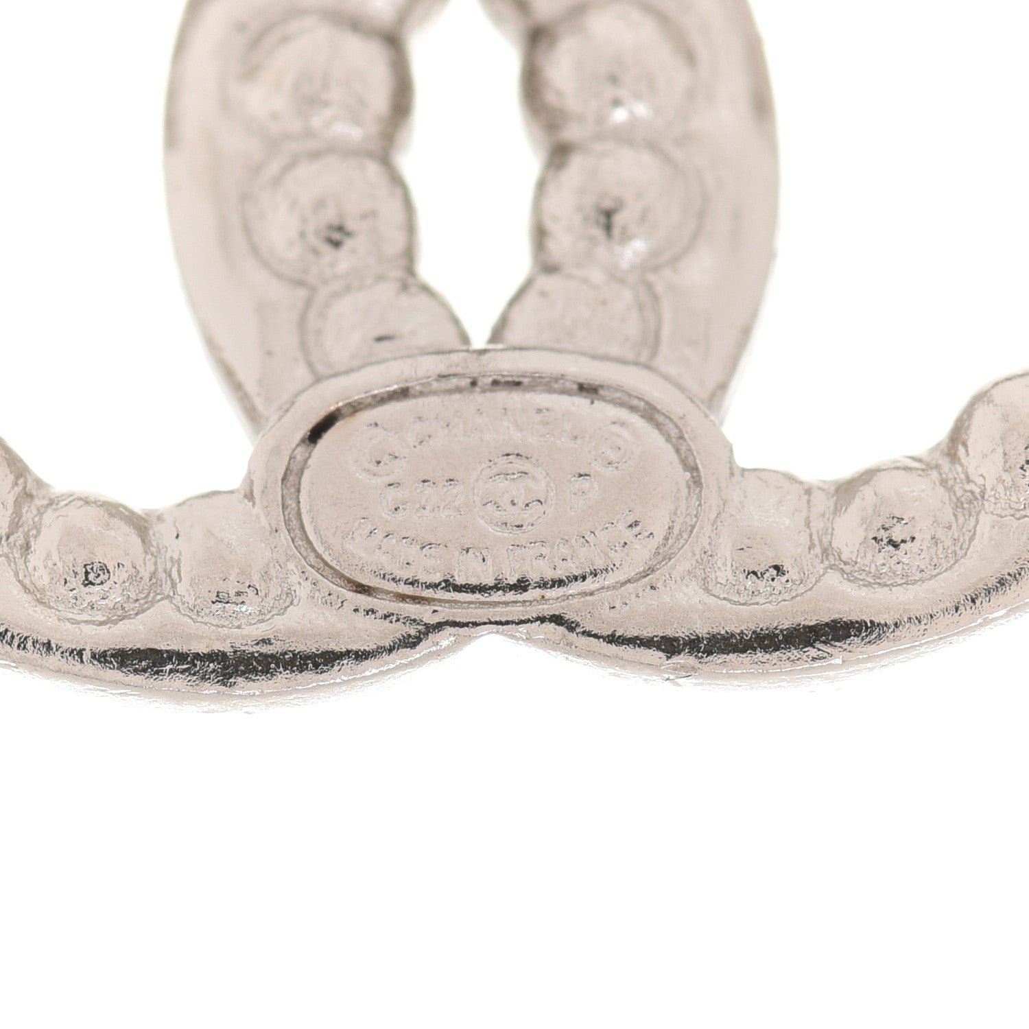 Chanel Crystal Pearl CC Earrings Silver 4 of 5