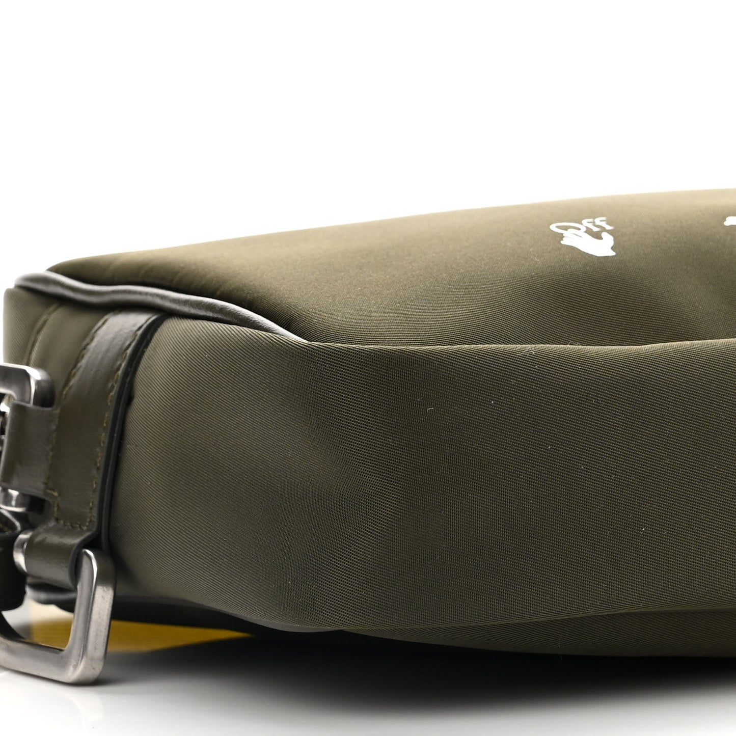Nylon Logo Print Crossbody Bag Olive Green
