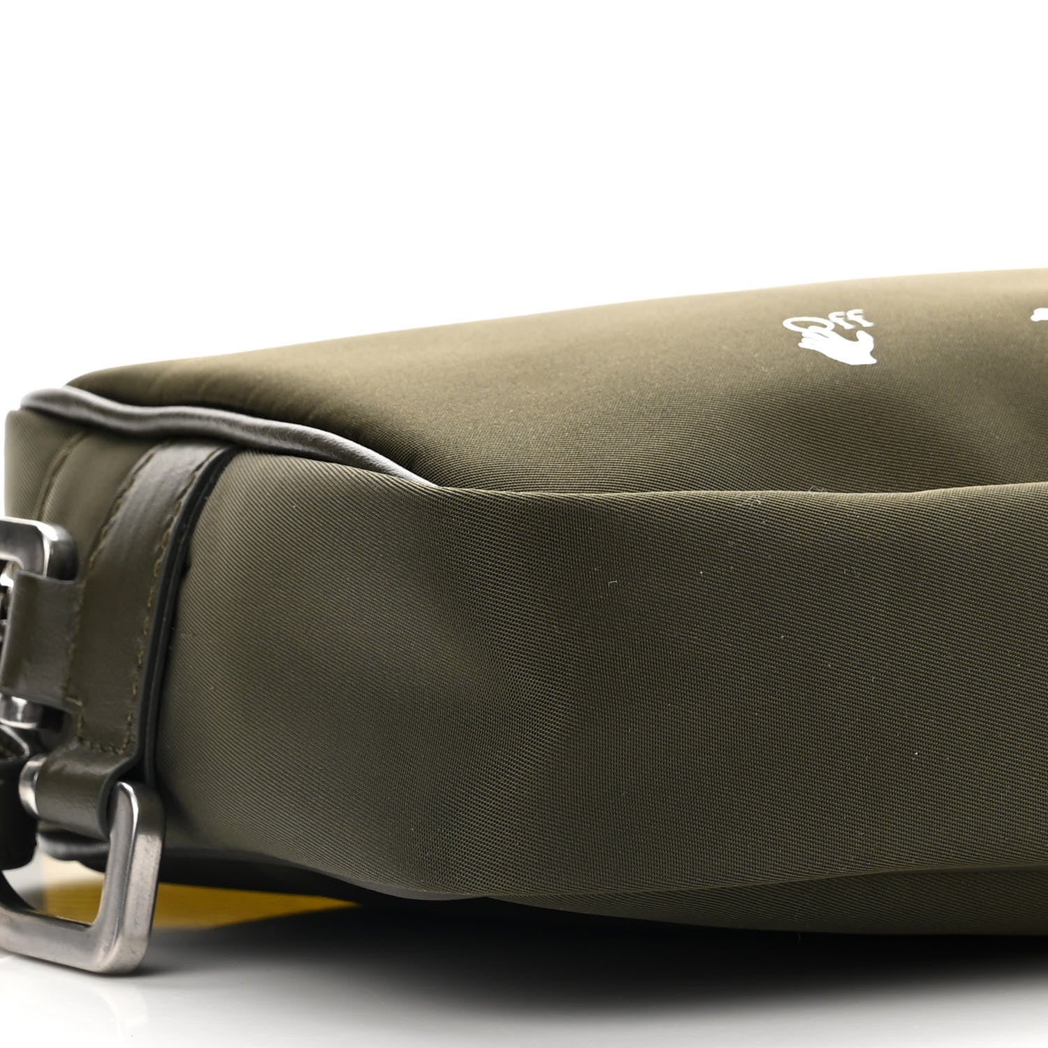 Off-White Nylon Logo Print Crossbody Bag Olive Green 8 of 9