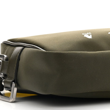 Off-White Nylon Logo Print Crossbody Bag Olive Green 8 of 9