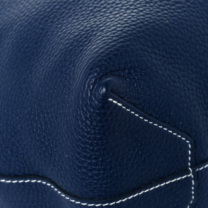 Hermes Taurillon Clemence Double Sens 36 Reversible Tote Bleu Sapphire Izmir 8 of 22