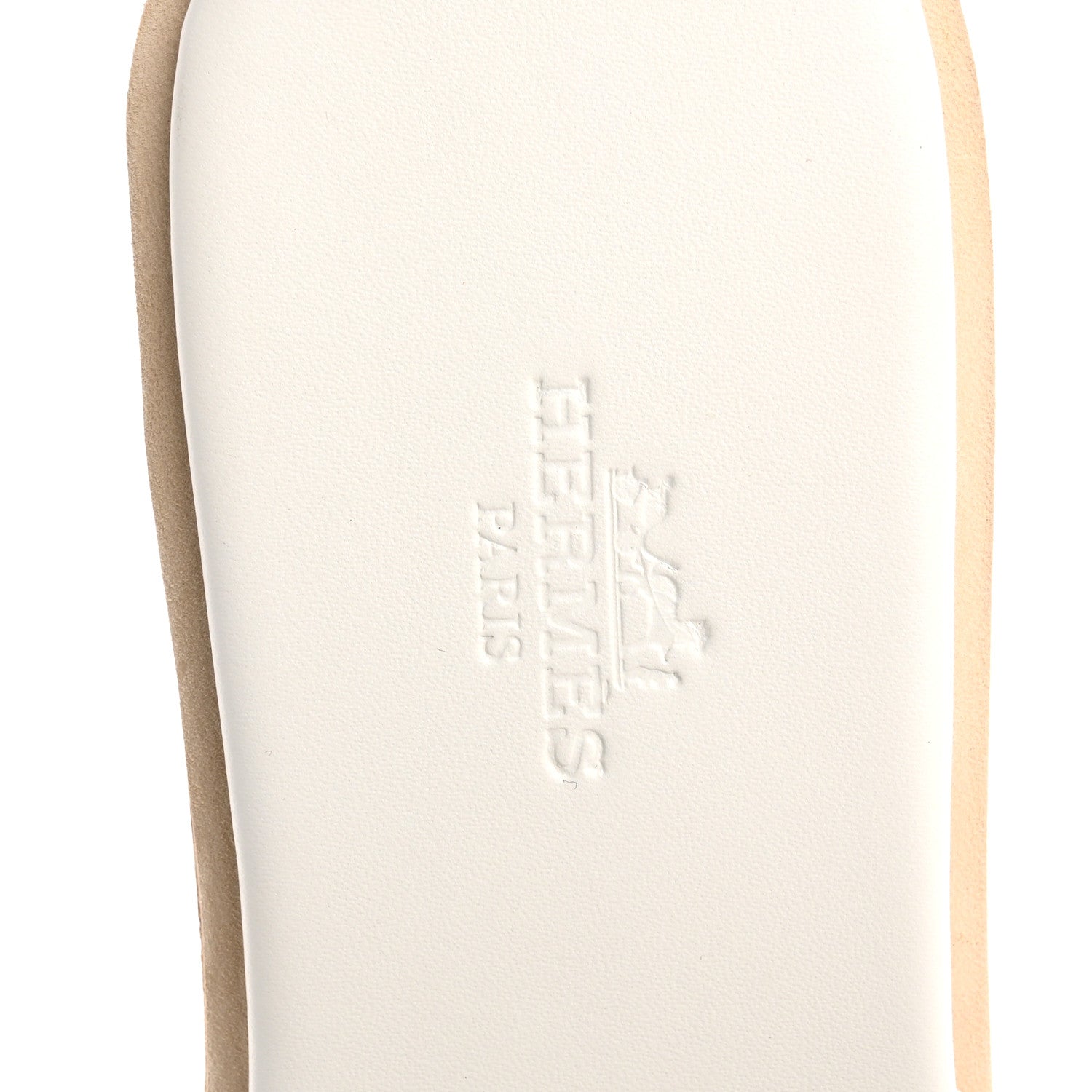 Hermes Calfskin Cork Eze 30 Sandals 38 White 7 of 10