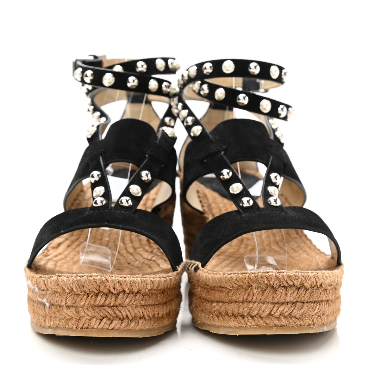 Suede Embellished Danica Espadrilles 40.5 Black