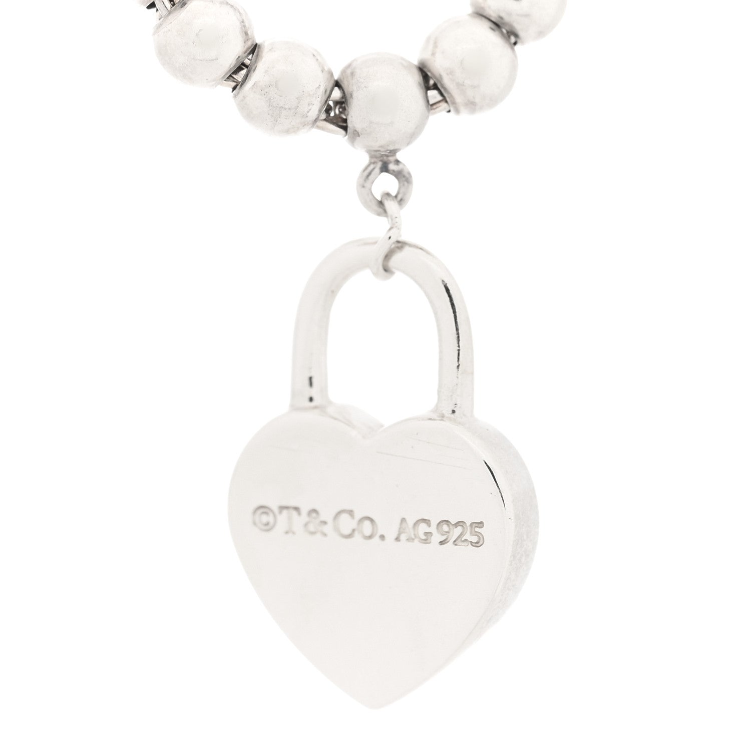 Tiffany Sterling Silver 3mm Return to Tiffany Heart Lock Bead Bracelet 3 of 3