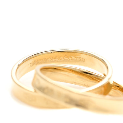 Tiffany 18K Yellow Gold 1837 Interlocking Circles Ring 56 7.5 4 of 5
